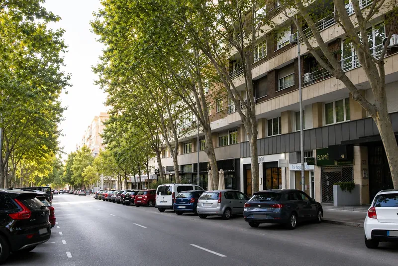 La calle Doctor Fleming, en el distrito de Chamartín, Madrid